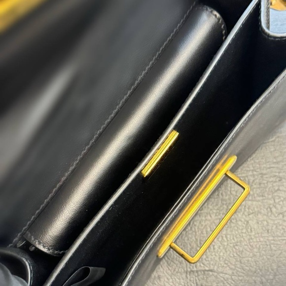 PRADA Cahier hair city pony-style calfskin faux fur crossbody bag granato black - Picture 8 of 12